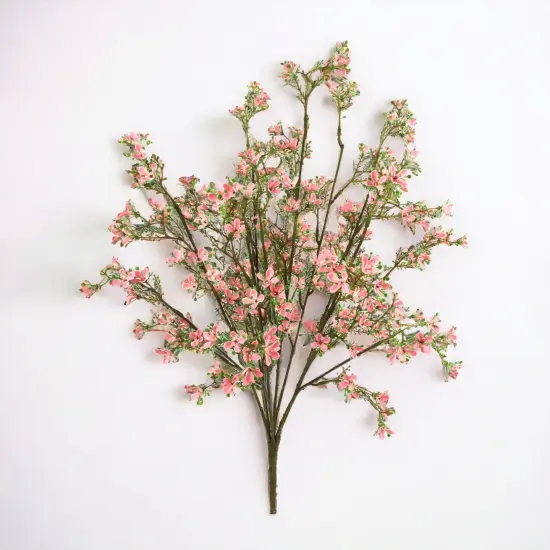 24-Pack: 22" Mini Pink Flower Bush with 14 Sprays by Floral Home&reg; {4}