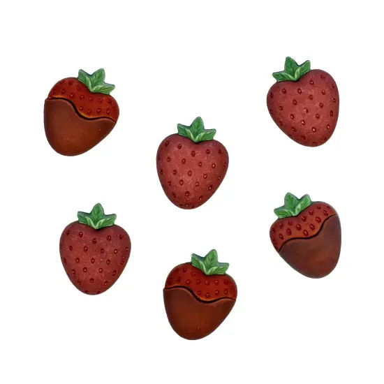 Buttons Galore and More Craft & Sewing Buttons - Strawberries - 18 Buttons {1}