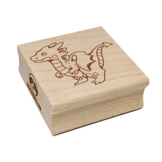 Cute Kawaii Little Dragon Square Rubber Stamp for Stamping Crafting {7}