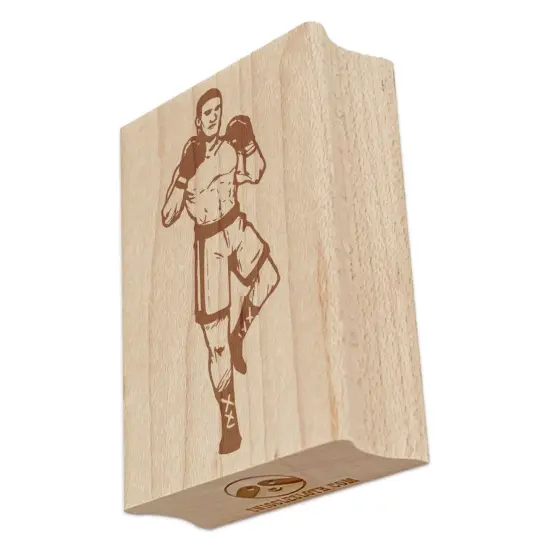 Boxer Boxing Man Athlete Pugilist Fighter Rectangle Rubber Stamp for Stamping Crafting {7}