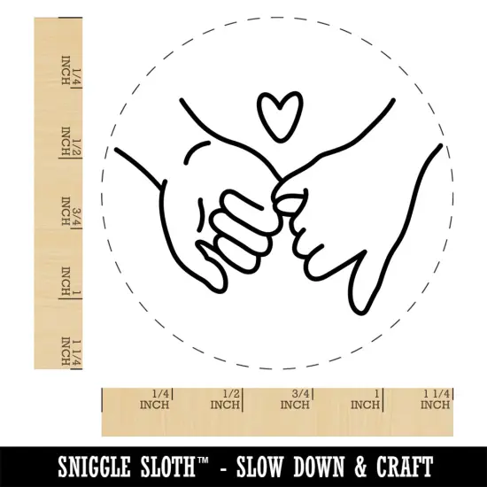 Pinky Promise Love Rubber Stamp for Stamping Crafting Planners {1}
