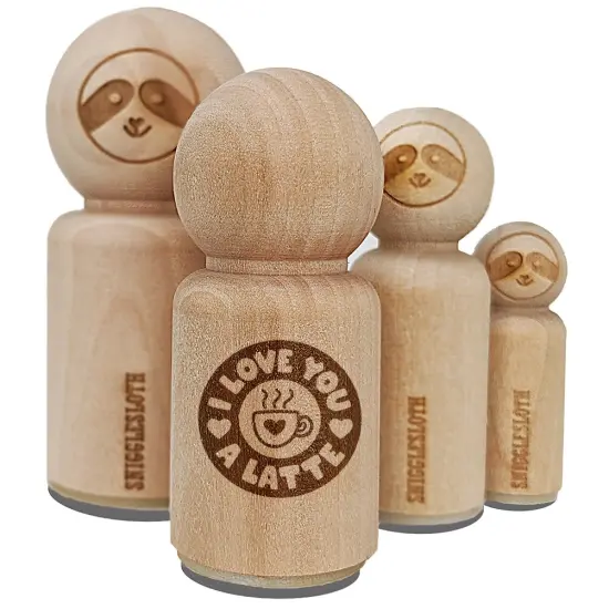 I Love You A Latte Coffee Rubber Stamp for Stamping Crafting Planners {7}