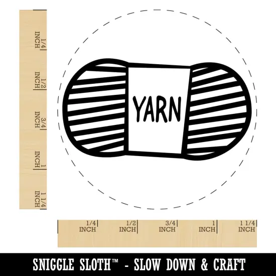 Yarn Knitting Crochet Skein Doodle Rubber Stamp for Stamping Crafting Planners {1}