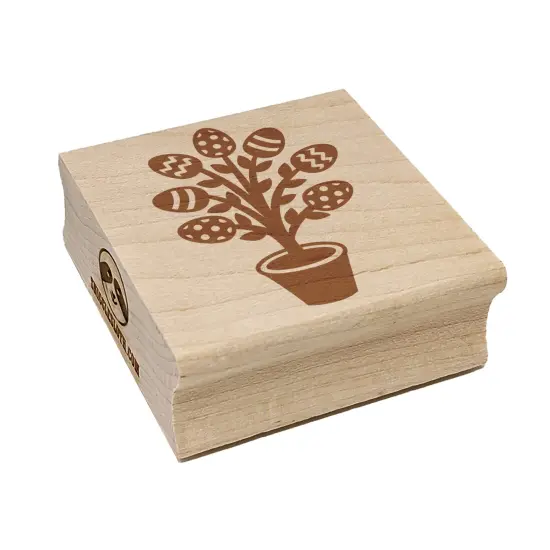 Easter Egg Tree Square Rubber Stamp for Stamping Crafting {7}