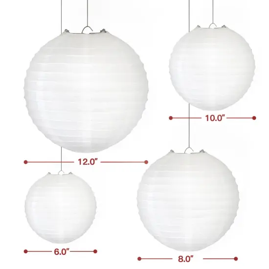 Novelty Place 10pcs White Paper Lanterns {5}
