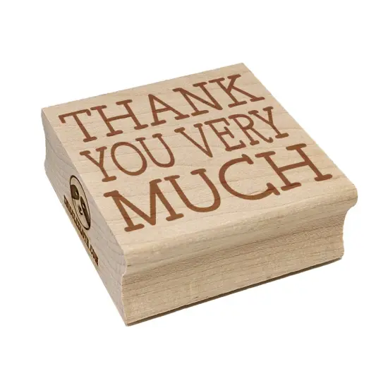 Thank You Very Much Fun Text Square Rubber Stamp for Stamping Crafting {7}