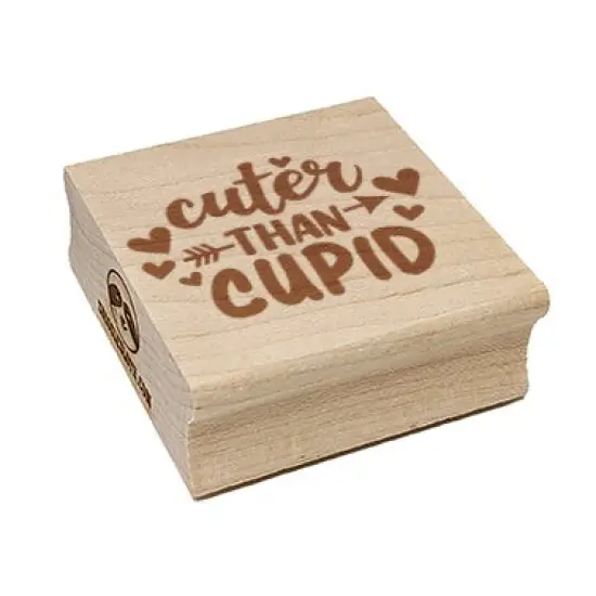 Cuter Than Cupid Valentine's Day Square Rubber Stamp for Stamping Crafting {7}