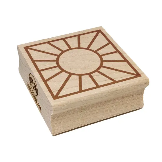 Sun Rays Square Rubber Stamp for Stamping Crafting {7}