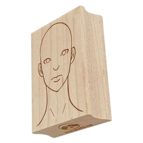 Blank Customizable Woman Face Rectangle Rubber Stamp for Stamping Crafting {7}