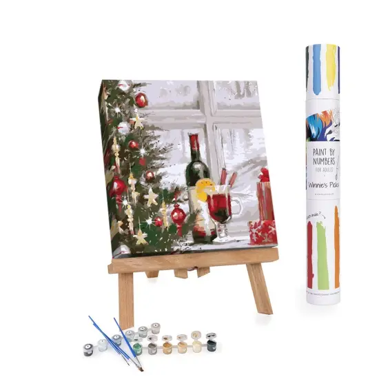 Mulled Wine at Christmas &ndash; Paint by Numbers Kit | Holiday Art Project | DIY Painting {1}