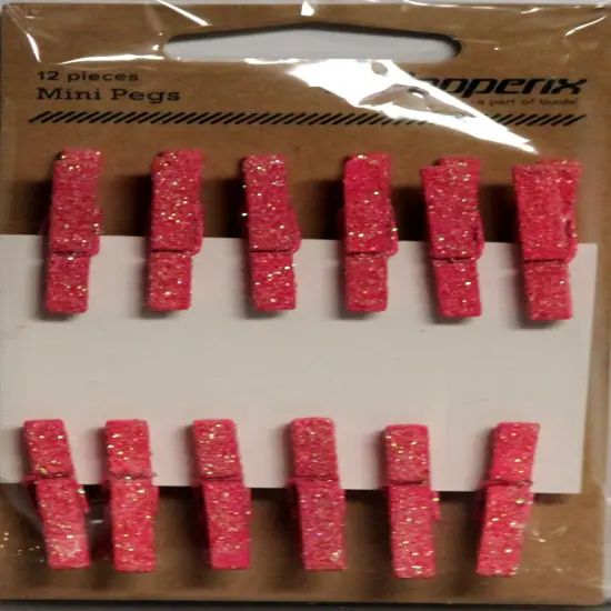Papperix Mini Pink Glittered Clothespins Embellishments {1}