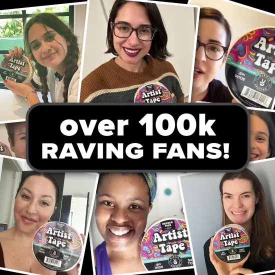 3Pk White Artist Tape for Watercolor Paper White Painters Tape Artists Painting Tape Removable Masking Drafting Canvas Framing Paint Mask Thin Residue Free Low Tack Low Acid Art Tape .6in {4}