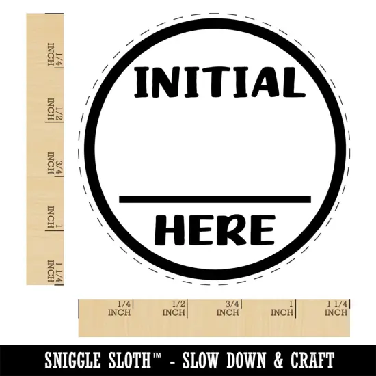 Initial Here Teacher School Office Rubber Stamp for Stamping Crafting Planners {1}