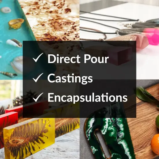 Crystal Clear Epoxy Resin 1/8 Gallon Kit 2 Part Epoxy Resin for Tumblers, Wood, Table Top, Countertop, Bar & Craft Art, Resin Molds Clear Casting Resin & Hardener Bulk Two Part Resin Epoxy 16 oz {6}