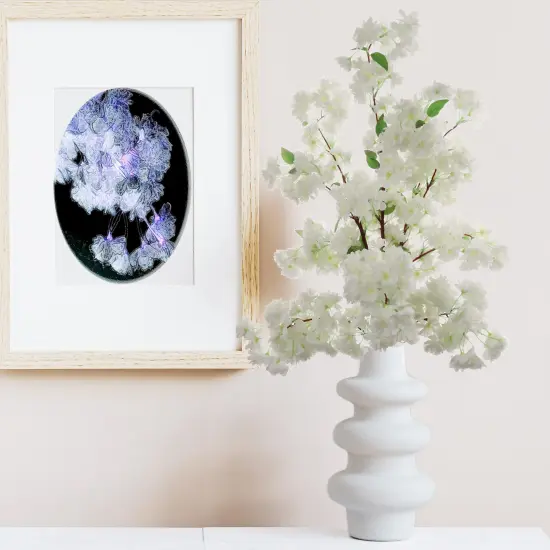 12-Pack White Cherry Blossom Spray 40" Lifelike Silk Flowers {3}