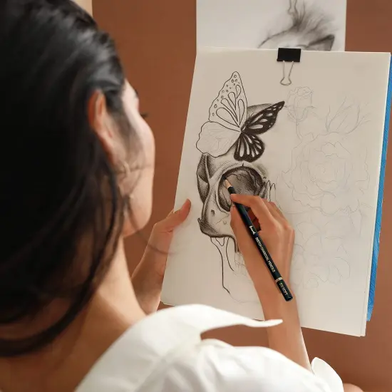 6 Pieces Professional Charcoal Pencils Drawing Set - Soft Medium and Hard Charcoal Pencils for Drawing, Sketching, Shading {5}