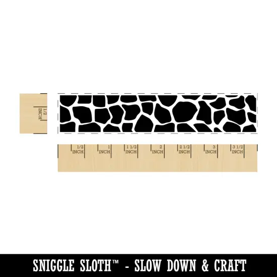 Giraffe Animal Print Pattern Rectangle Rubber Stamp for Stamping Crafting {1}