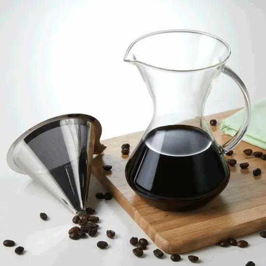 Glass Coffee Maker with Coffee Dripper Filter {2}
