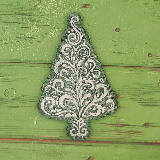 Swirly Christmas Tree Silicone Freshie Mold {3}