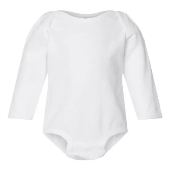 Rabbit Skins&reg; Infant Fine Jersey Long Sleeve Bodysuit White {1}