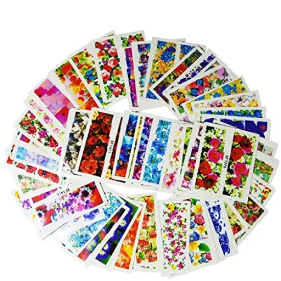Wrapables Colorful Floral Water Nail Art Water Nail Decal (50 sheets) {4}