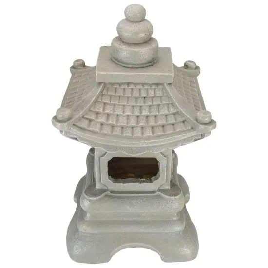 Northlight 13.5" Dark Gray Pagoda Outdoor Garden Statue {5}