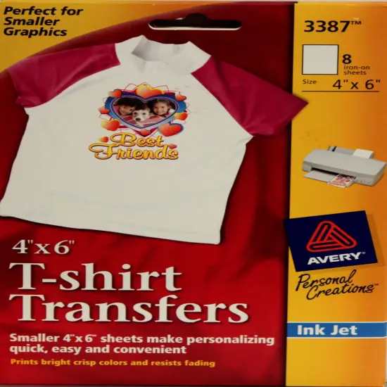 Avery Ink Jet 4 x 6 T-shirt Transfers {1}