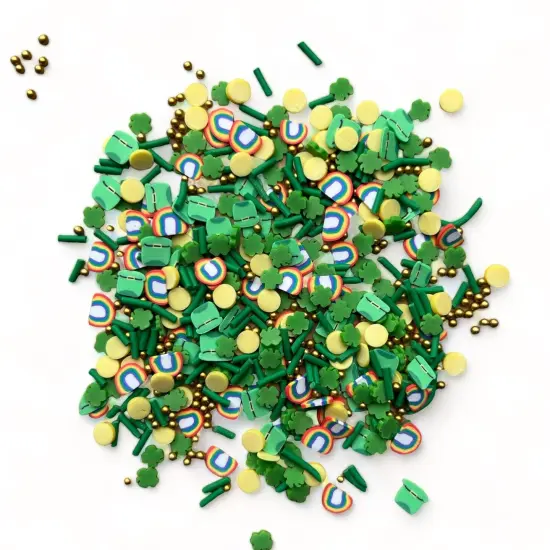 Buttons Galore Sprinkletz DIY Craft Embellishment Polymer Clay Pieces For Slime & Crafts 36 Grams - 3 Packs of Irish Charm {4}
