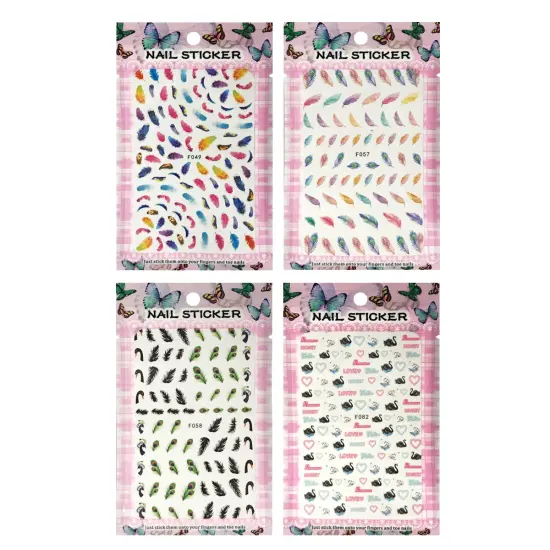 Wrapables 4 Sheets Nail Stickers Nail Art Set {3}