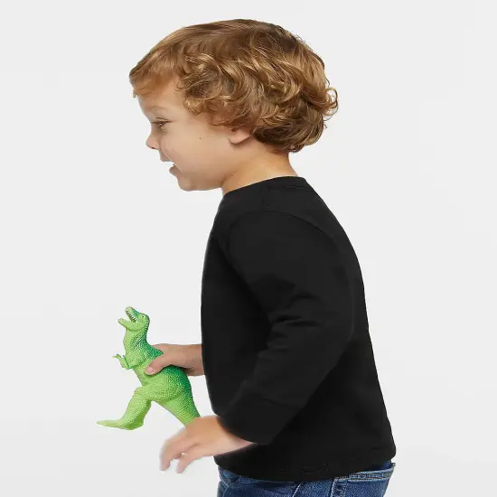 Rabbit Skins&reg; Toddler Fine Jersey Crewneck Long Sleeve Tee - 3302 Heather {4}