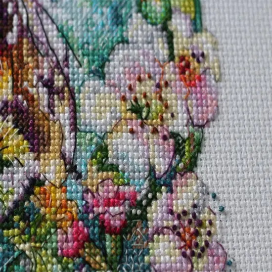 Cross-stitch kit Caramel spider web {6}