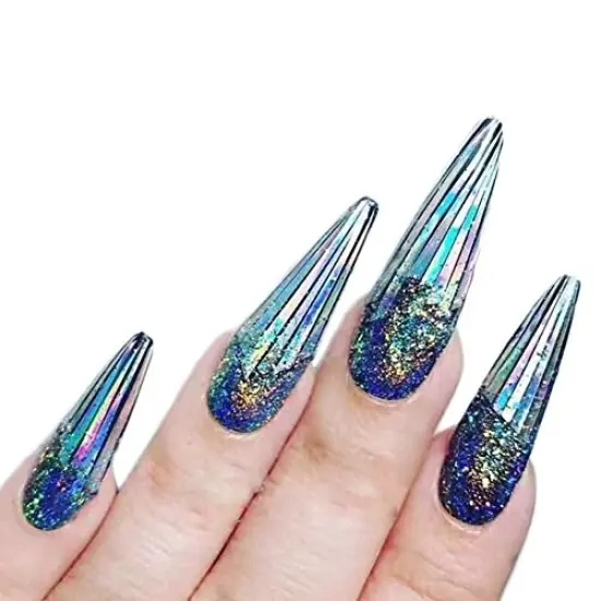 Wrapables 12 Sheets Holographic Nail Stickers {4}