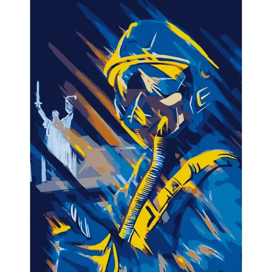 Artwille DIY Paint by Numbers for Adults and Kids - Ghost of Kyiv {1}