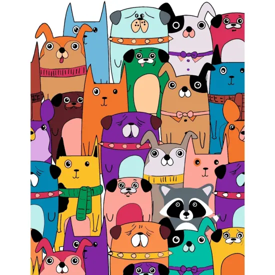 Artwille DIY Paint by Numbers for Adults and Kids - Raccoon among Friends {1}