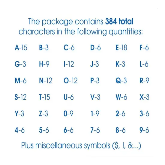 Creative Start Vinyl Self-Adhesive Glitter Letters and Numbers, 1", Helvetica Font, Green, Blue and Red, 384 count {3}