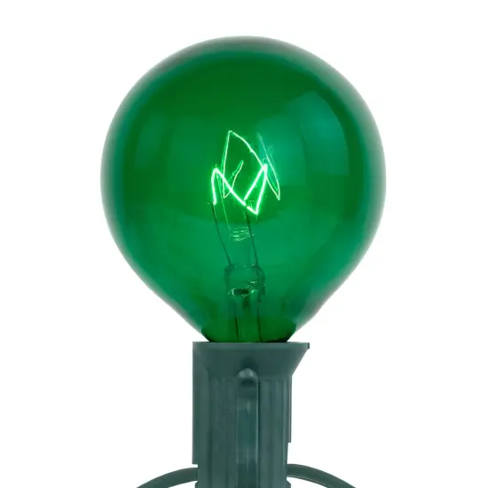 Northlight G50 Globe Indoor Outdoor Patio Light Set - Green - 9' Green Wire - 10ct {5}