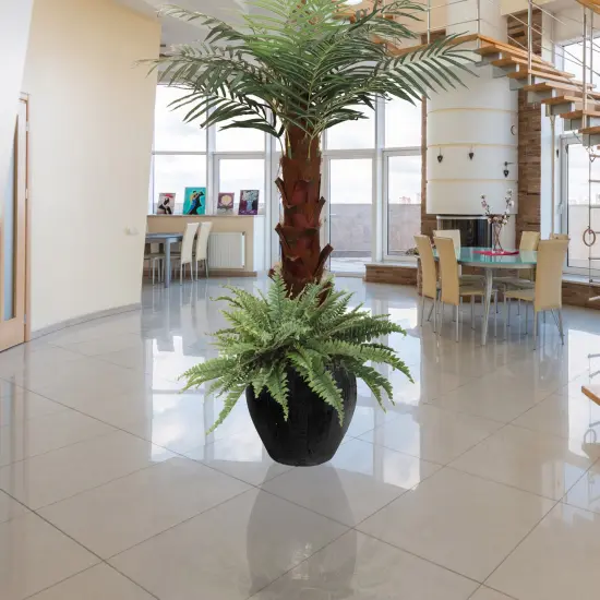 48" Boston Fern Plant with 48 Silk Fronds &ndash; UV Resistant, Faux Greenery for Indoor & Outdoor {4}