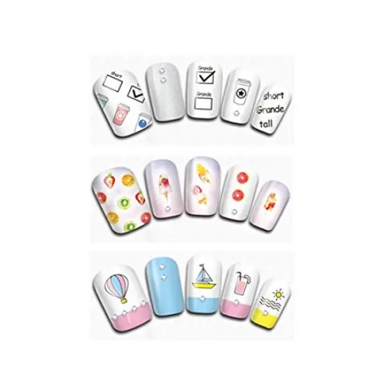 Wrapables 3 Sheets Break Time Nail Stickers Nail Art {2}