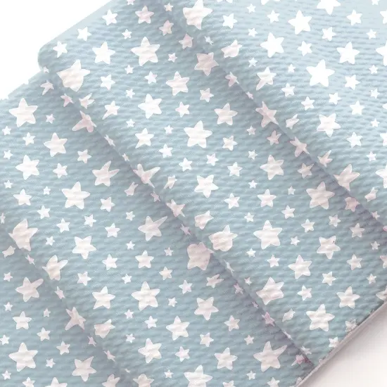 Dusty Blue Ditsy Stars Bullet Fabric 1 yard {2}