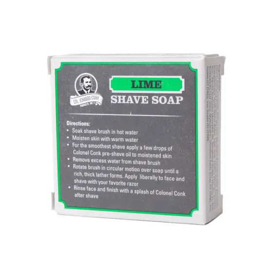 Col Conk Lime Shaving Soap - Traditional Glycerine Lime Scented Shave Soap Bar {5}
