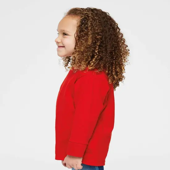 Rabbit Skins&reg; Toddler Fine Jersey Crewneck Long Sleeve Tee - 3302 Natural heather {6}