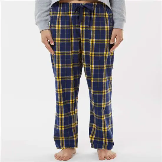 Luxurious Haley Flannel Pant | RADYAN&reg; Navy/ gold {1}