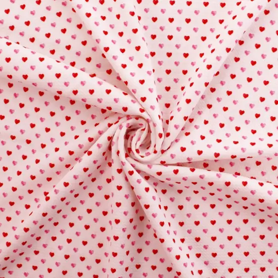 Pink Valentine Hearts Ditsy Bullet Fabric 1 yard {4}