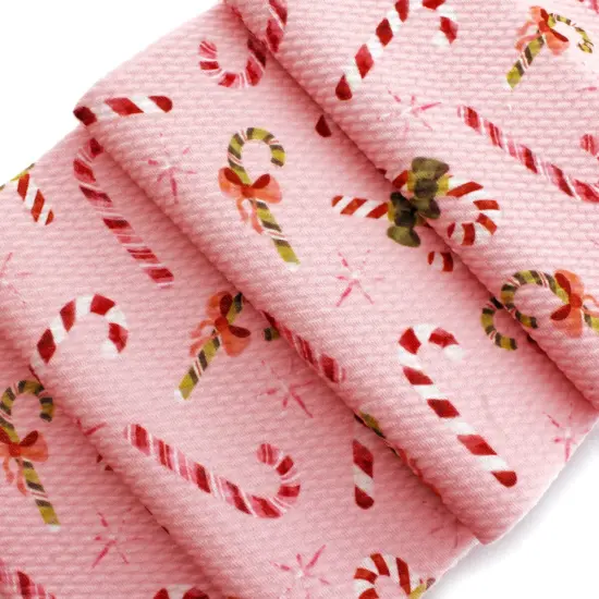 Pink Vintage Candy Canes Bullet Fabric 1 yard {3}