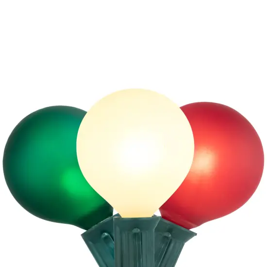 Northlight Frosted G50 Globe Indoor Outdoor Patio Light Set - 9' Green Wire - 10ct {3}