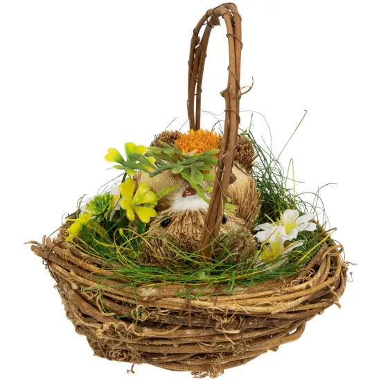 Northlight Sisal Easter Bunny in Woven Basket Decoration - 6.5" Brown {7}