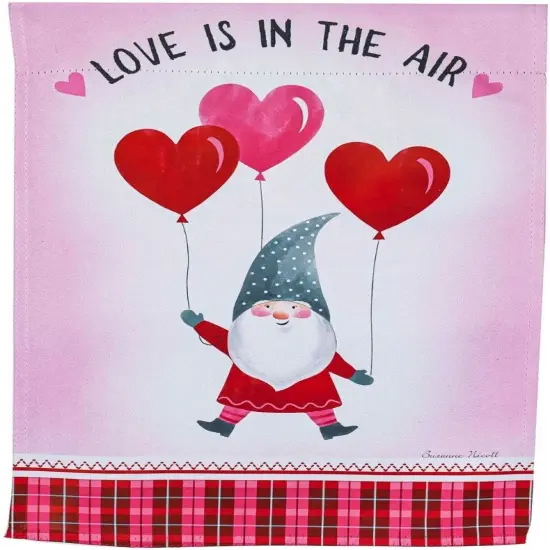 Valentine Garden Flag 2 Sided Love Gnome Decorative Yard {1}