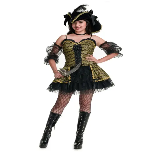 Womens Black Pearl Beauty Embossed Ruffle Dress With Detached Sleeves {1}