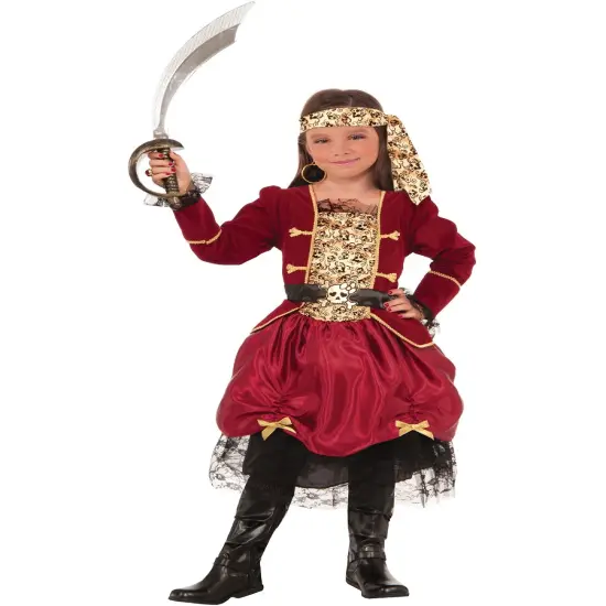 Swashbuckling Pirateer Pirate Captain Girl's Costume {1}