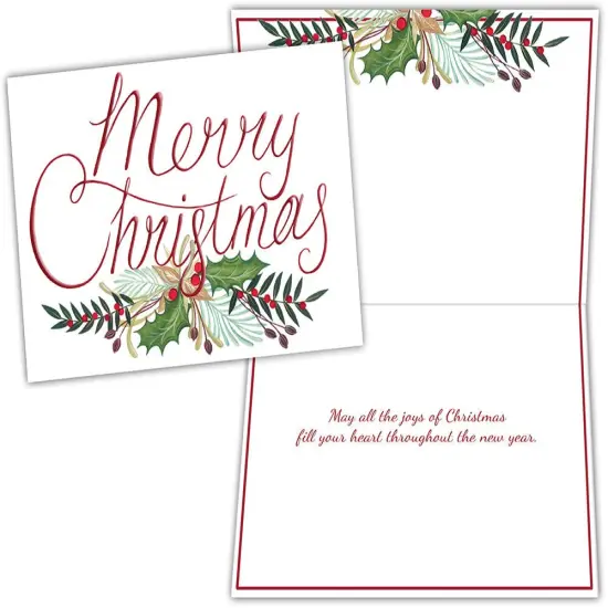 Merry Christmas Holly - Boxed Christmas Cards {2}
